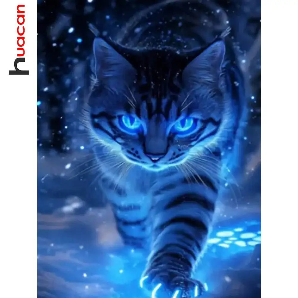 Huacan Diamond Painting Novelties Cat Animal Full Round Diamond Mosaic Picture For Living Room Home Decoration Huacan Diamond Painting Novelties Cat Animal Full Round Diamond Mosaic Picture For Living Room Home Decoration
